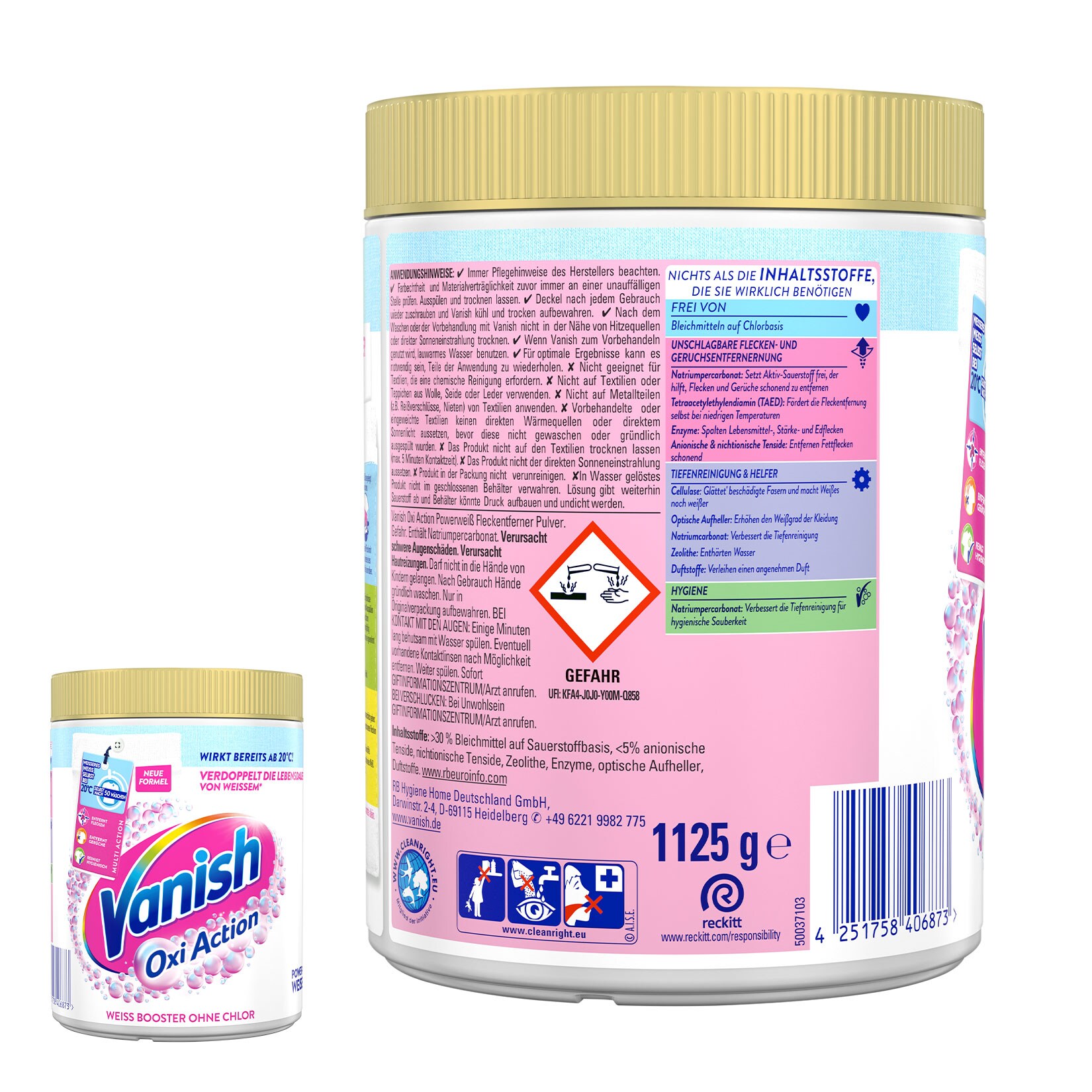 Vanish Oxi Action ohne Chlor 1125 g, verschiedene Sorten, 6er Pack