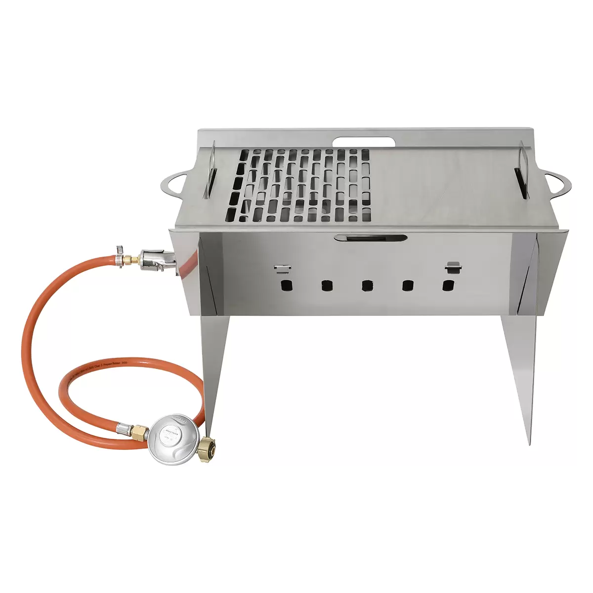 Campinggrill inkl. Tasche BBQ Dragon Silber
