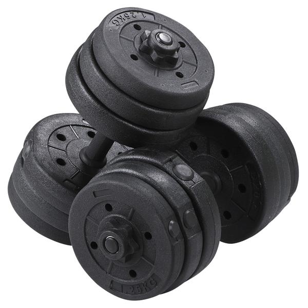 Yaheetech Hantelset 20 KG Kurzhanteln Gusseisen Hantel mit Sternverschlüsse Fitness Gymnastik Hanteln für Krafttraining