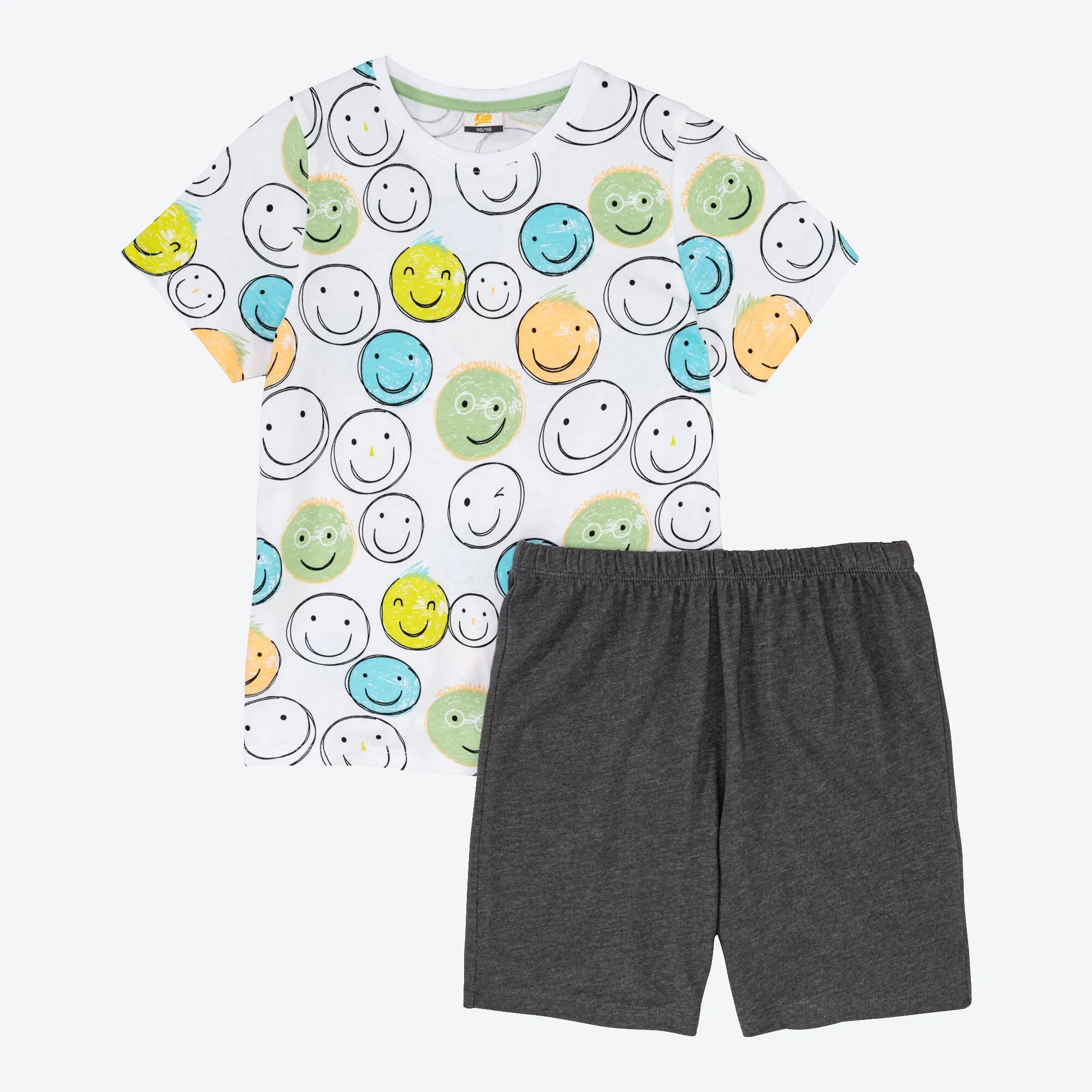 Jungen-Shorty mit Smiley-Muster, 2-teilig