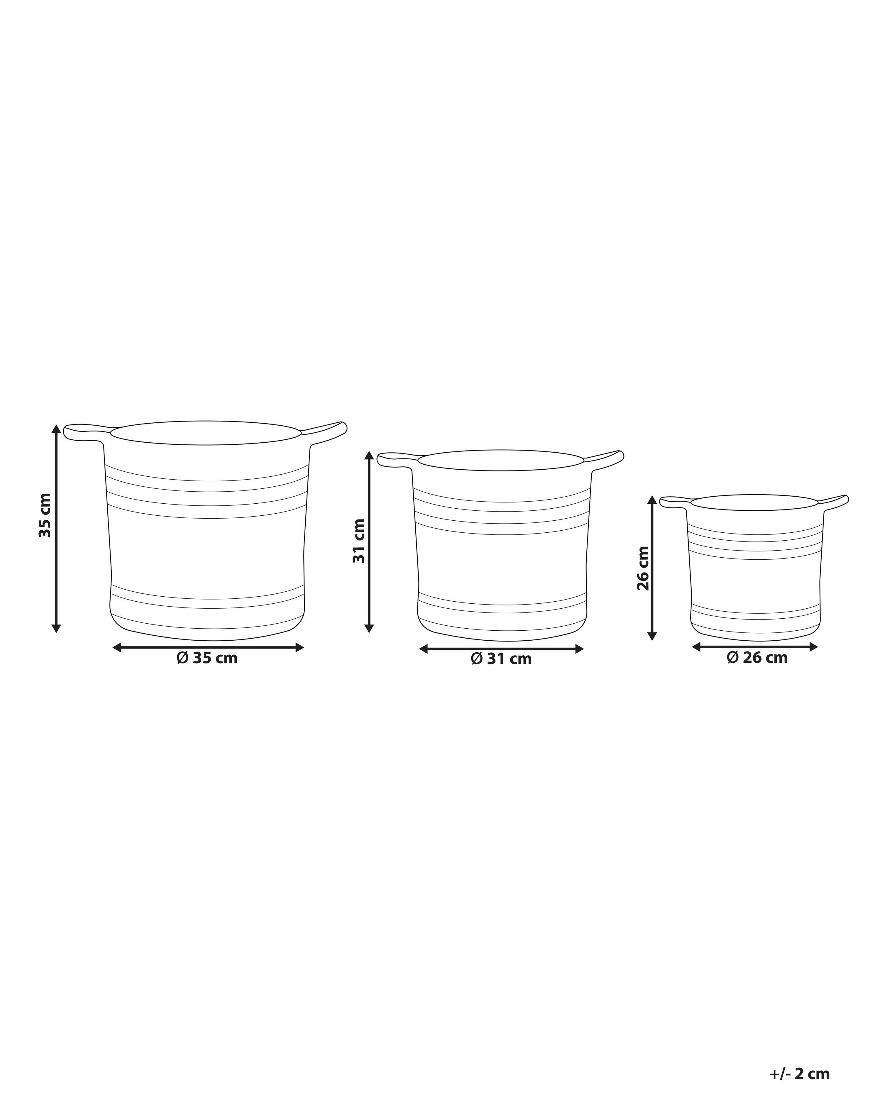Set van 3 manden ZHOB Jute Natuurlijk