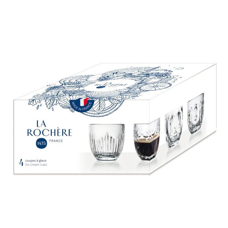 Coffret de 4 tasses à expresso, TROQUET La Rochère