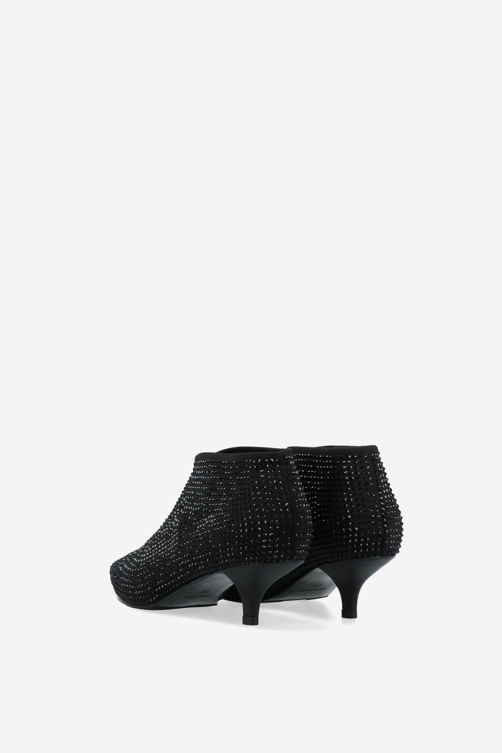 Embellished fabric ankle boots