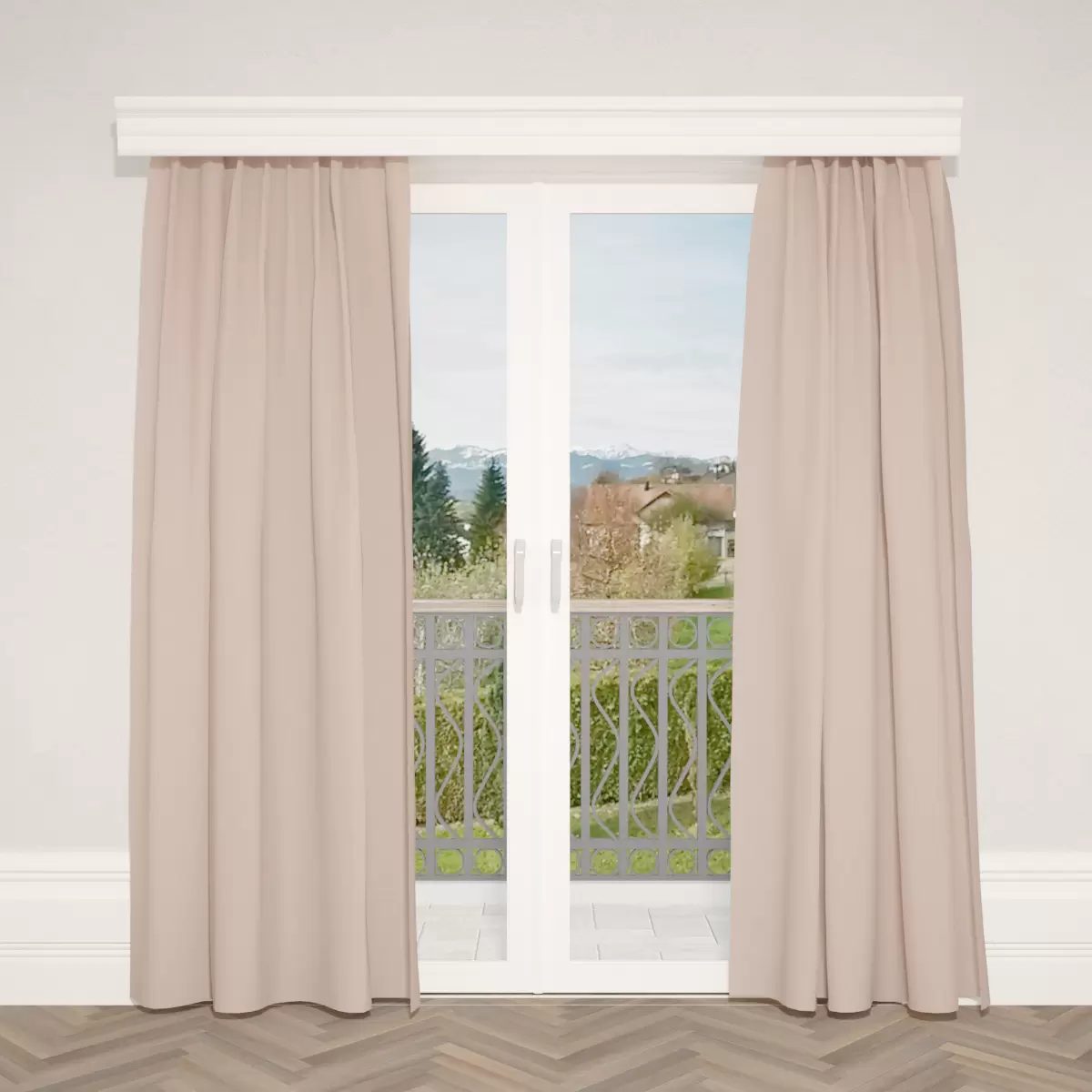 Verdunkelungsvorhang Satin Beige