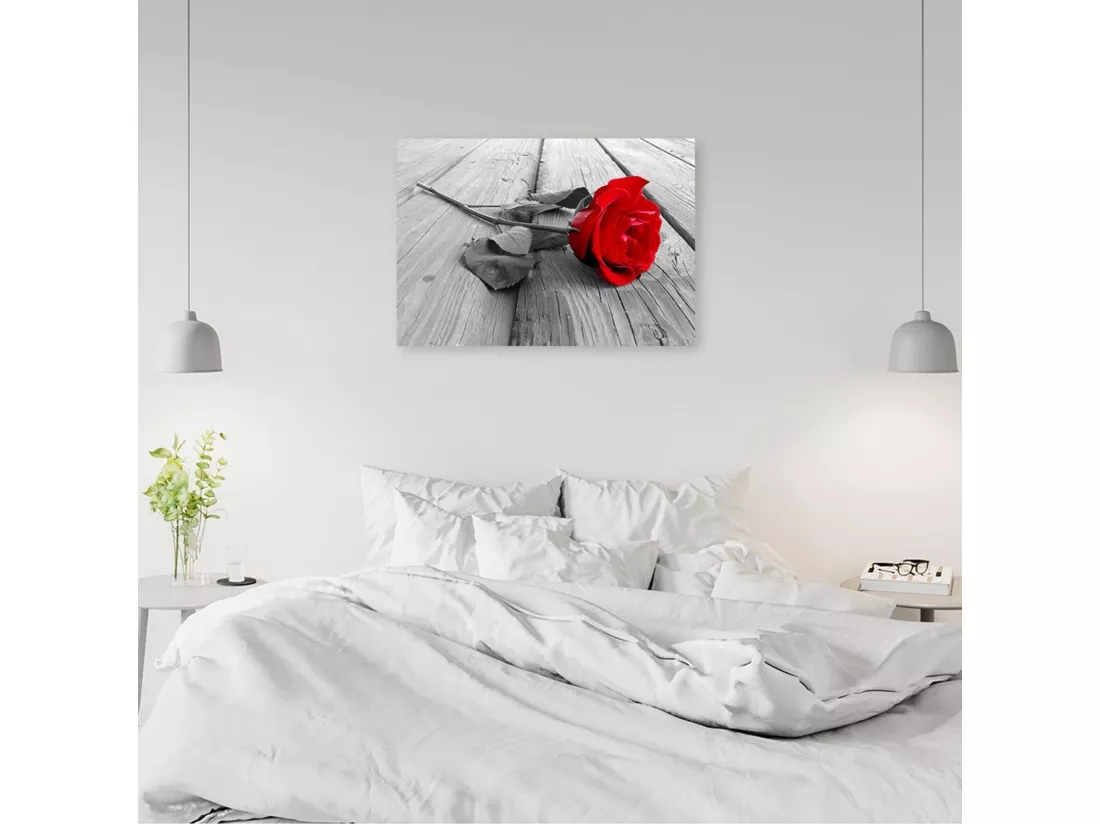 Tableau rose rouge - 120 x 80 cm
