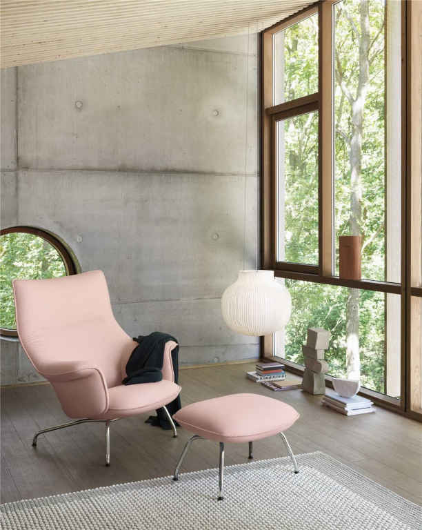 Muuto Doze ottoman Ocean 80 antraciet zwart