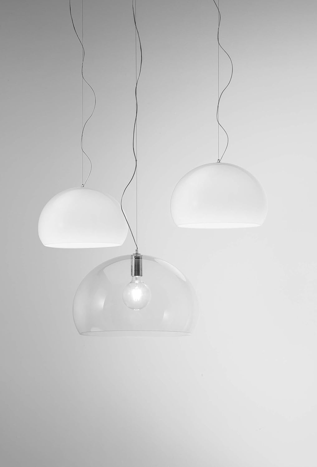 Kartell Small Fl/Y, Suspension Lamp, Weiß Undurchsichtig