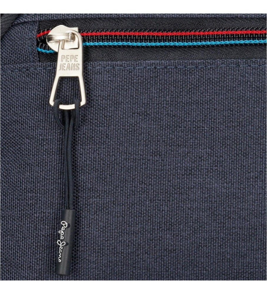 Nécessaire Pepe Jeans Aidan com compartimento duplo, azul