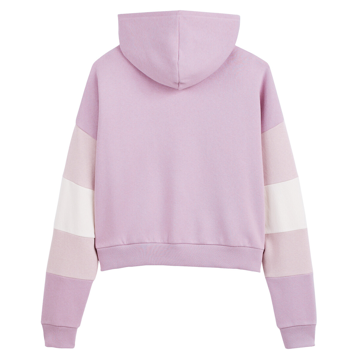 COLEÇÕES LA REDOUTE<br>Moletom com capuz em blocos de cores na cor molton