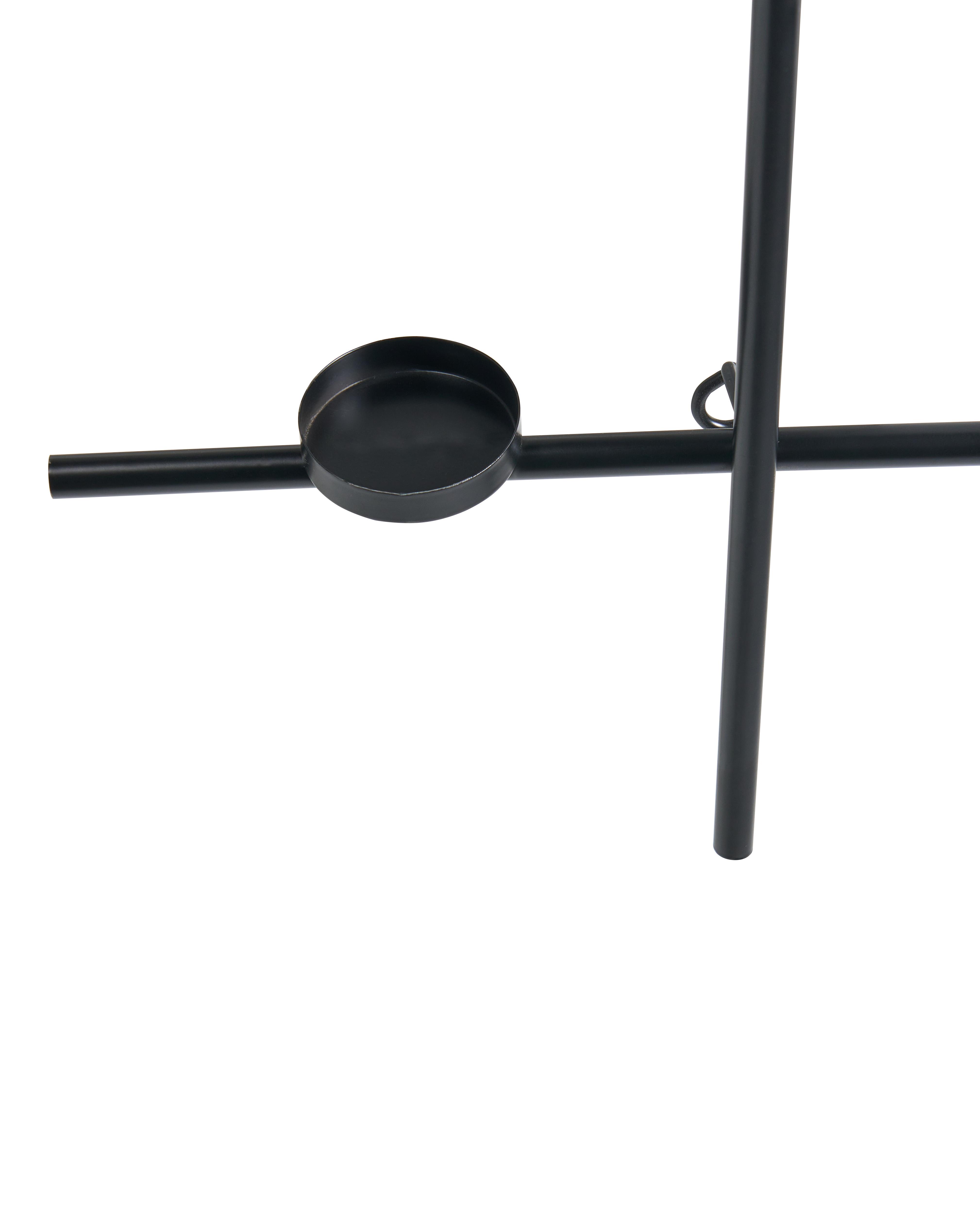 Wandkandelaar PORTO 74 cm Zwart