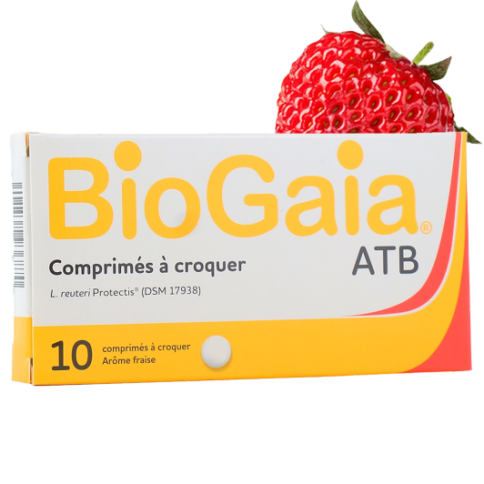 Biogaia ATB comprimés à croquer fraise - Probiotique Digestion