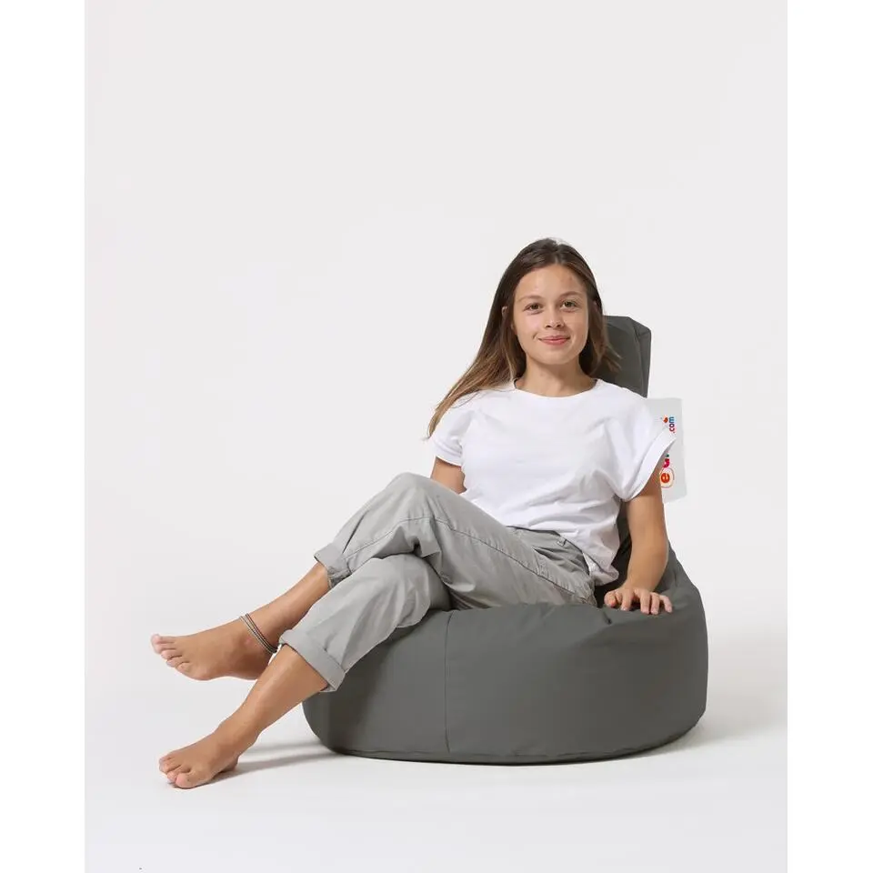 Emob Tuin Zitzak van Atelier Del Sofa - Waterdicht, Hoge Dichtheid, Donkergrijs