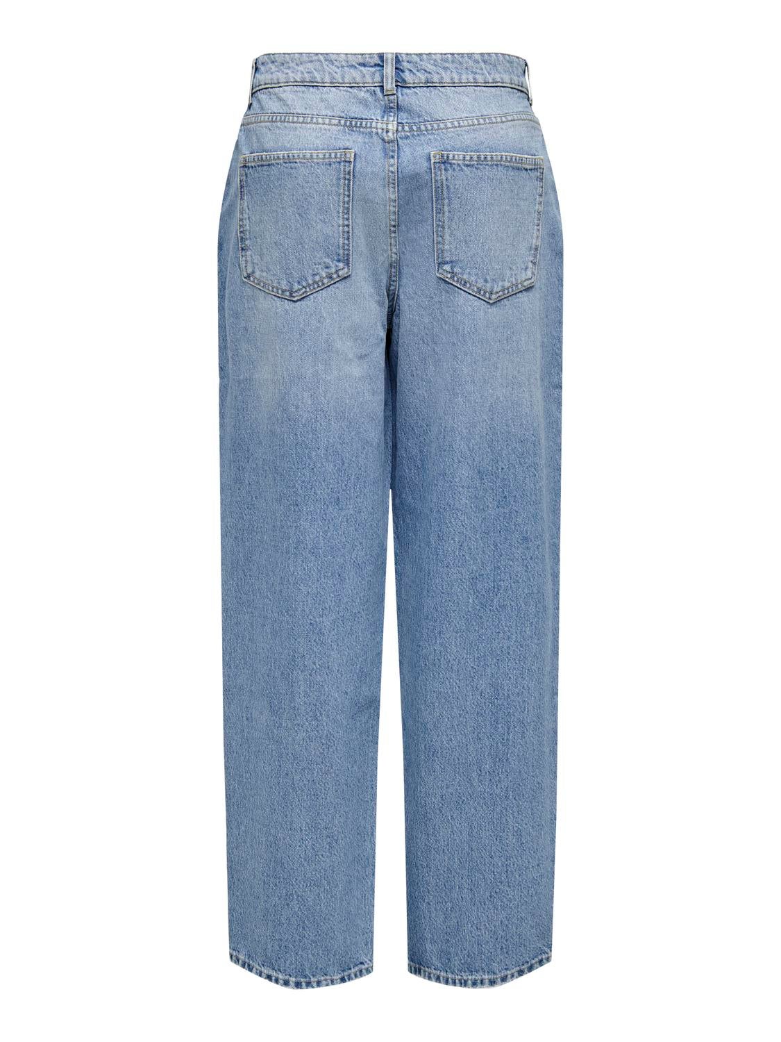 ONLHARLEY Niedrige Taille Baggy Fit Jeans Light Blue Denim