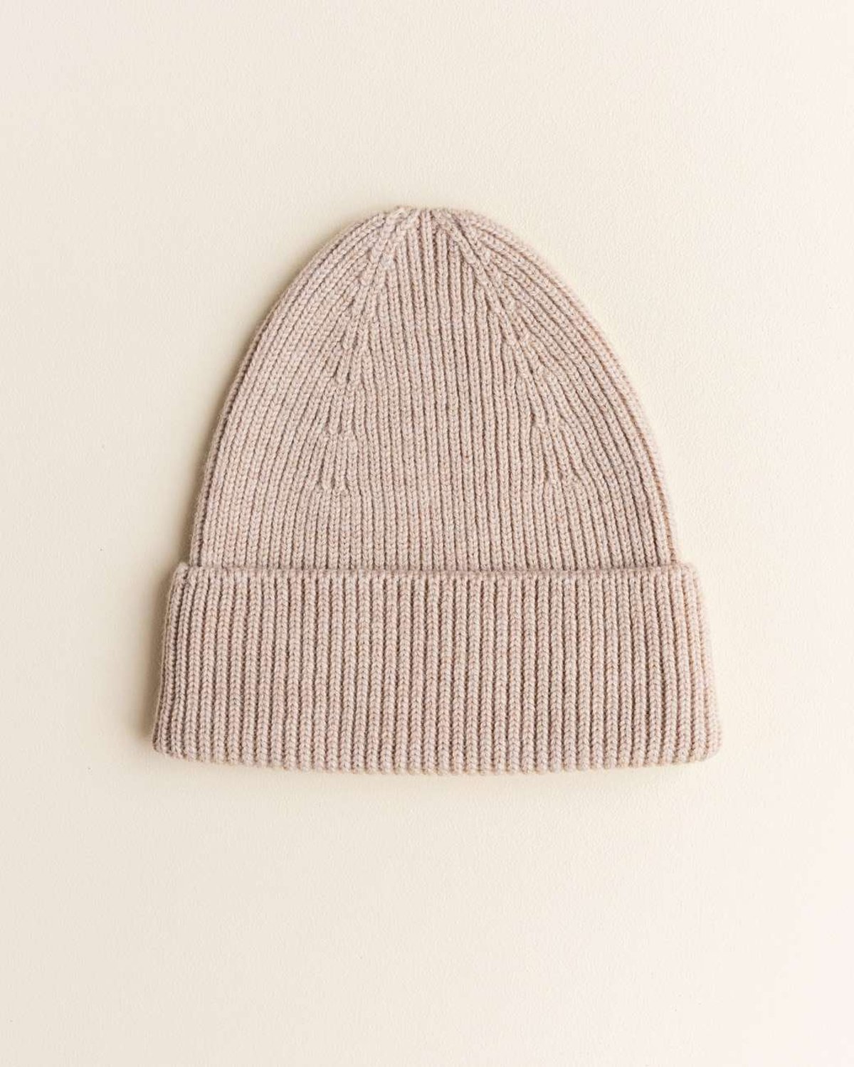 Ull Beanie barn – 100% Merino, Ubehandlet – Rib Lue Fonzie