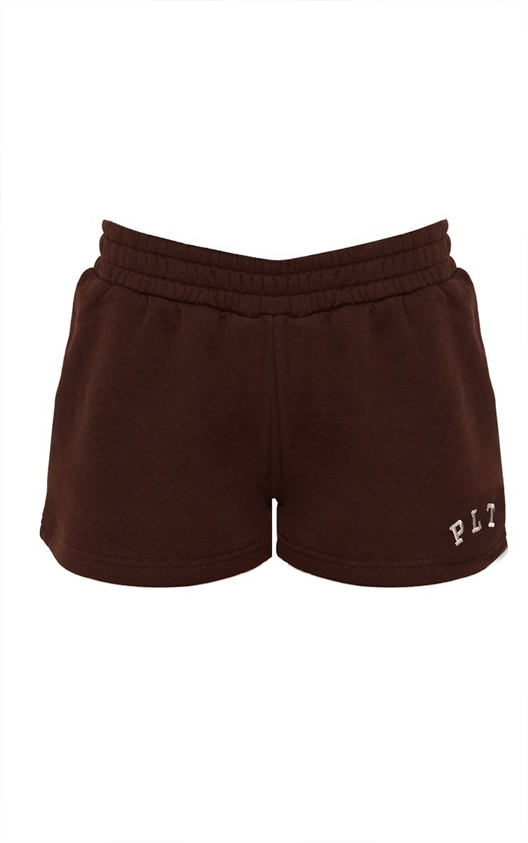 Chocolat Short Molleton À Logo PLT