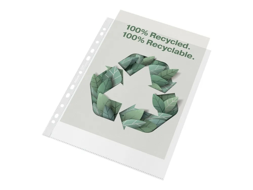 Lomme Esselte A4  Recycled 100my PP - (50 stk.)