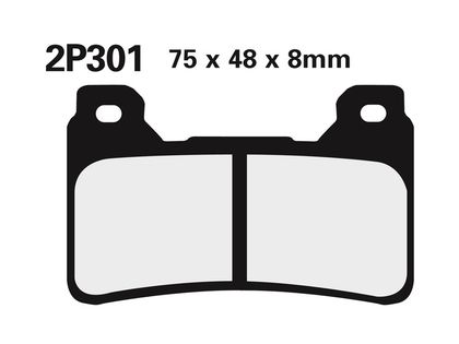 Plaquettes de freins Nissin route /Off-Road métal fritté - 2P-301ST