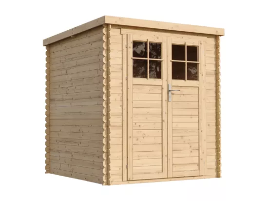 TIMBELA M309F+M309G Abri de jardin en bois AVEC SOL TRAITÉ - Porte verrouillable de haute qualité - 3.53 m2