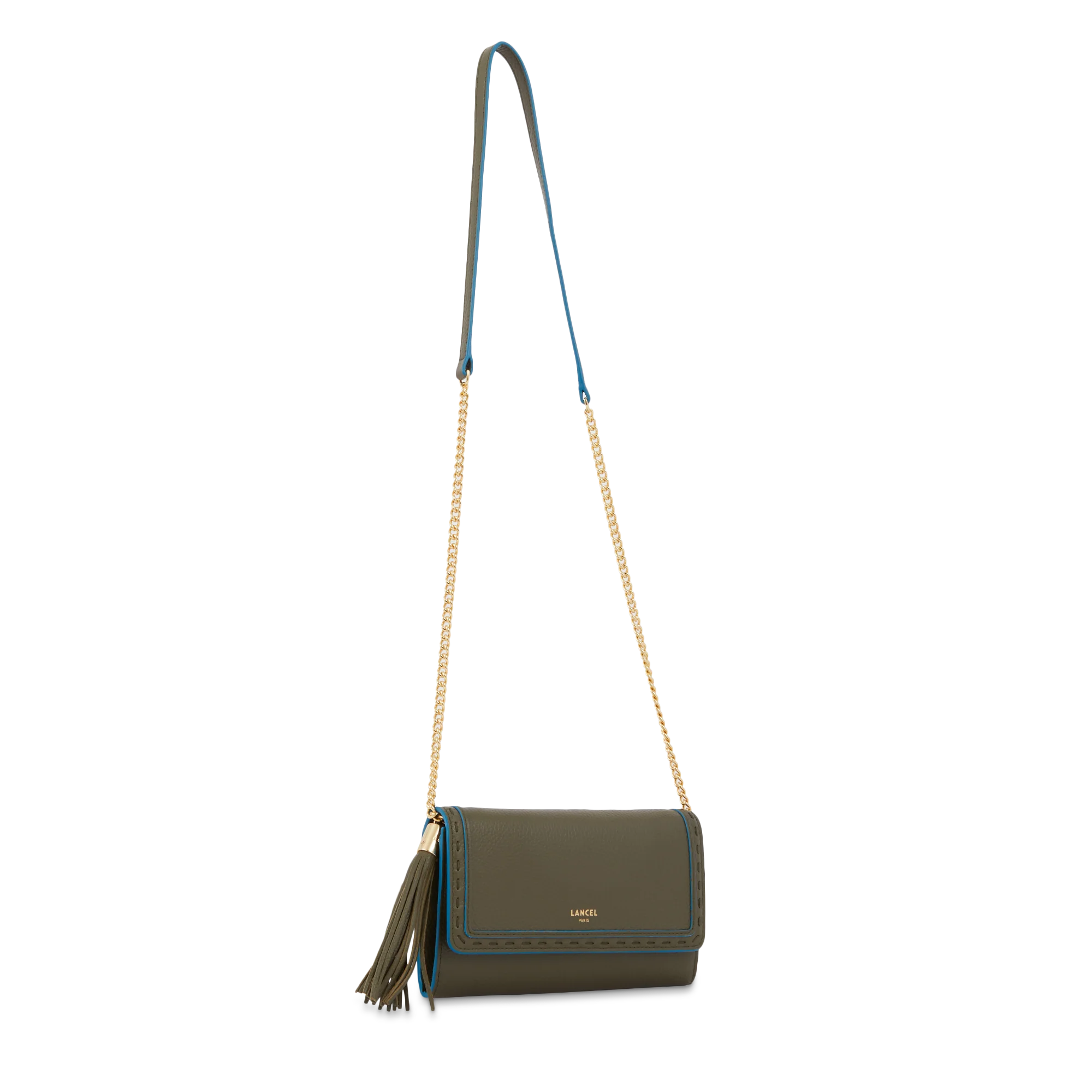 Portefeuille chaîne Premier Flirt de Lancel-Kaki fonce