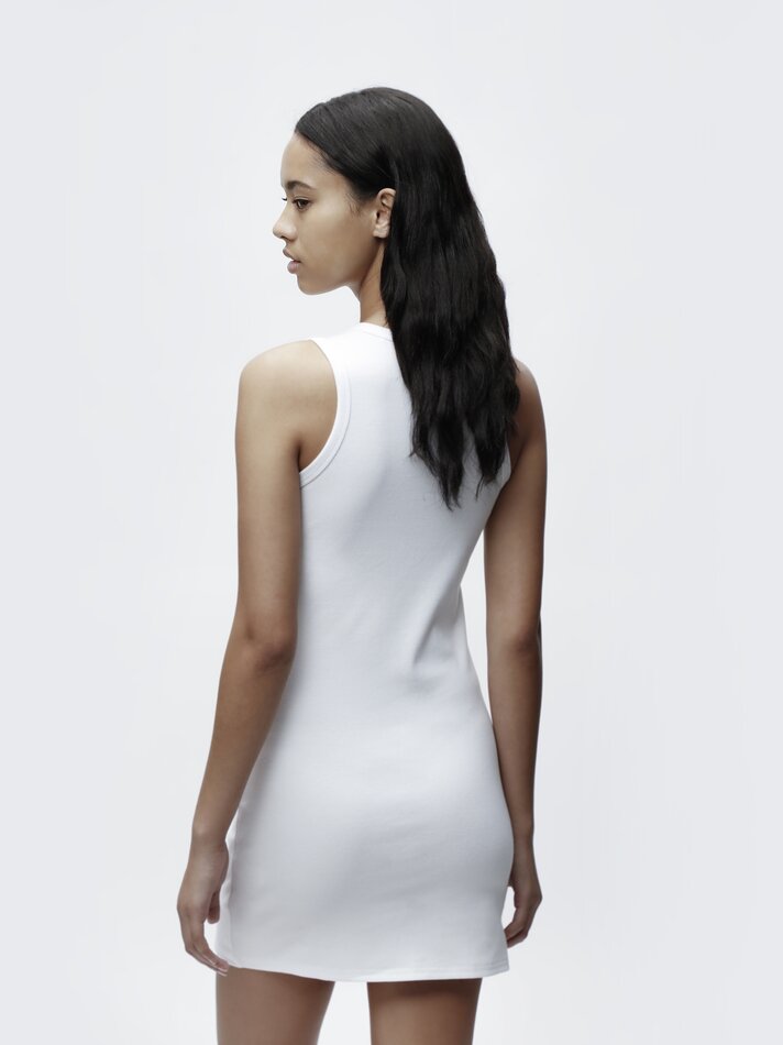 Vestido curto de alças finas - Branco