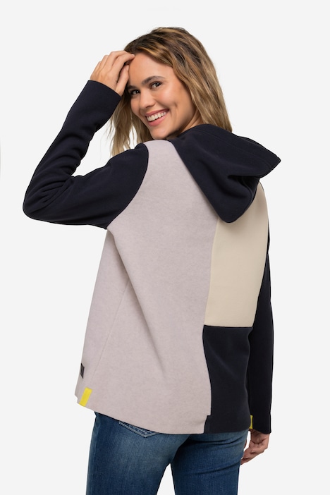 Hoodie, Fleece, Colorblocking, Kapuze, Langarm, OEKO-TEX