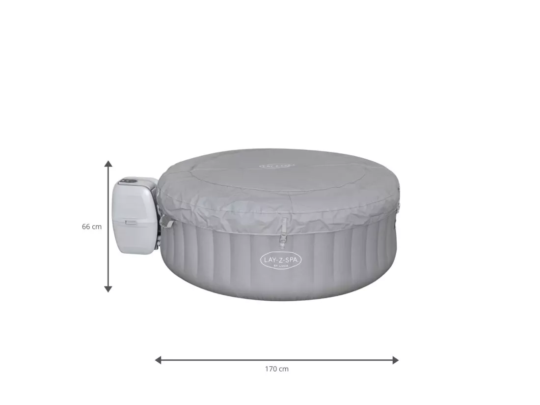 Spa Gonflable Bestway Lay-Z-Spa St Lucia Pour 2-3 personnes Rond 170x66 cm