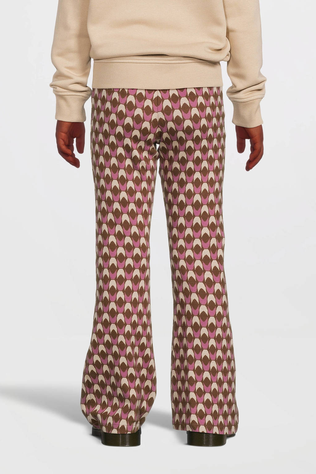 LOOXS broek met all over print roze