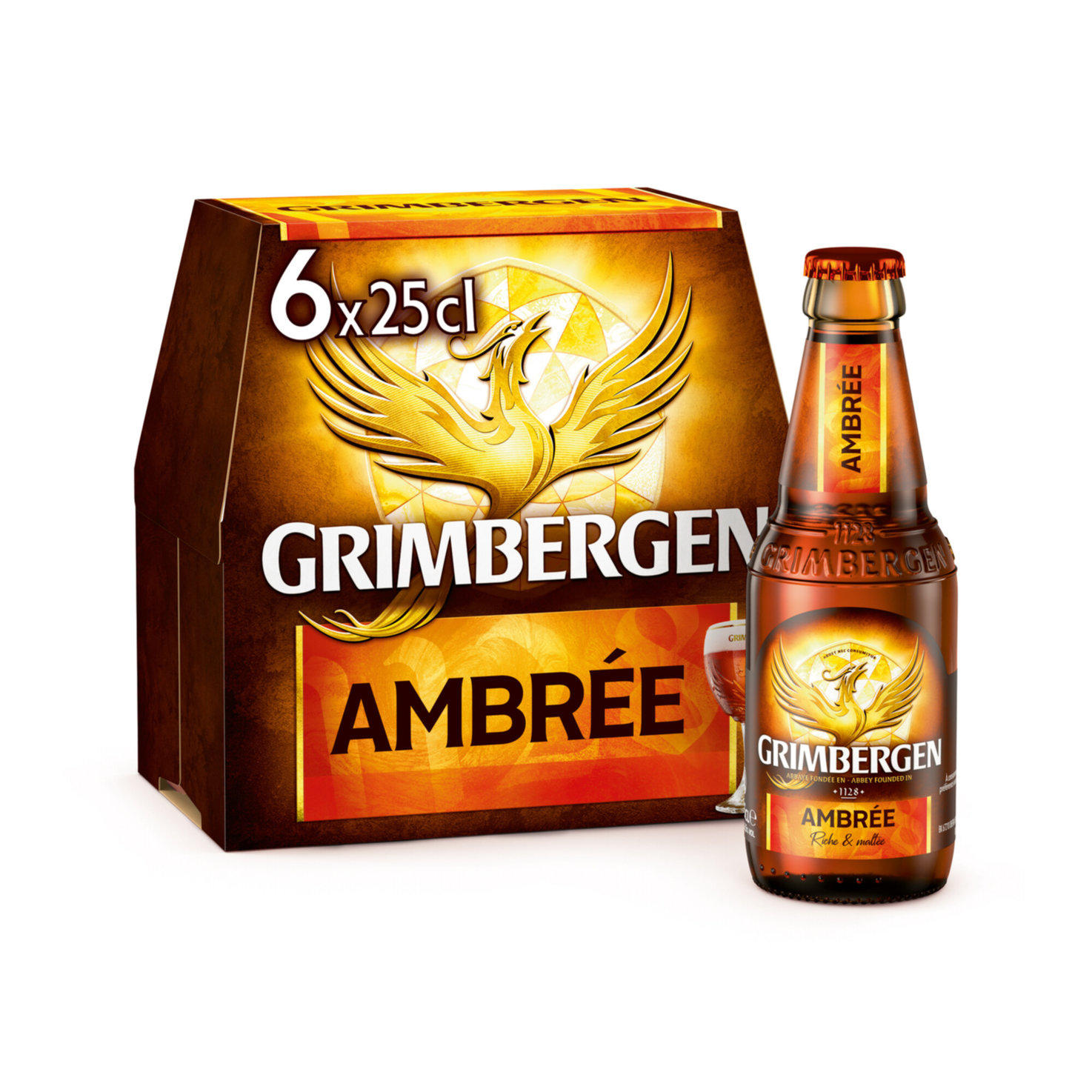 Grimbergen Ambrée Bier 6x25cl -150cl