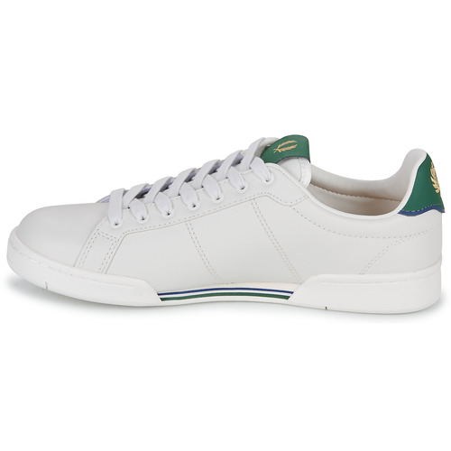 Fred Perry - B722 LEATHER - Blanc / Vert