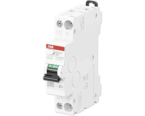ABB aardlekschakelaar (RCCB) DS301C B16 A30 B 1-polige 16 A FI-schakelaar