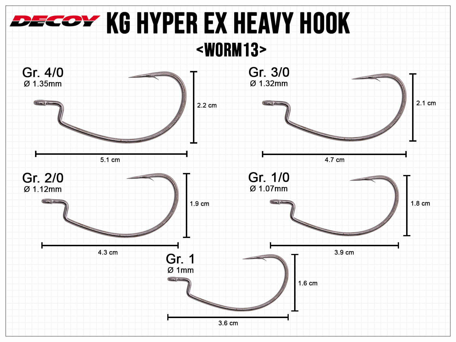 Kg Hyper Ex Heavy Hook Worm13 (DECOY)