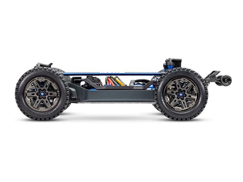 Traxxas Stadium Truck Rustler 4x4 Ultimate Blau, ARTR, 1:10 4WD Stadium Truck mit Velineon VXL-3S Brushless Antrieb