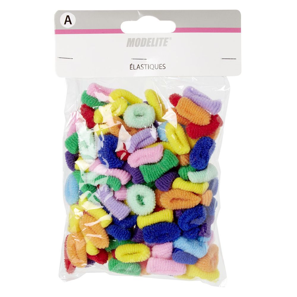 Mini élastique polyester assorti x150