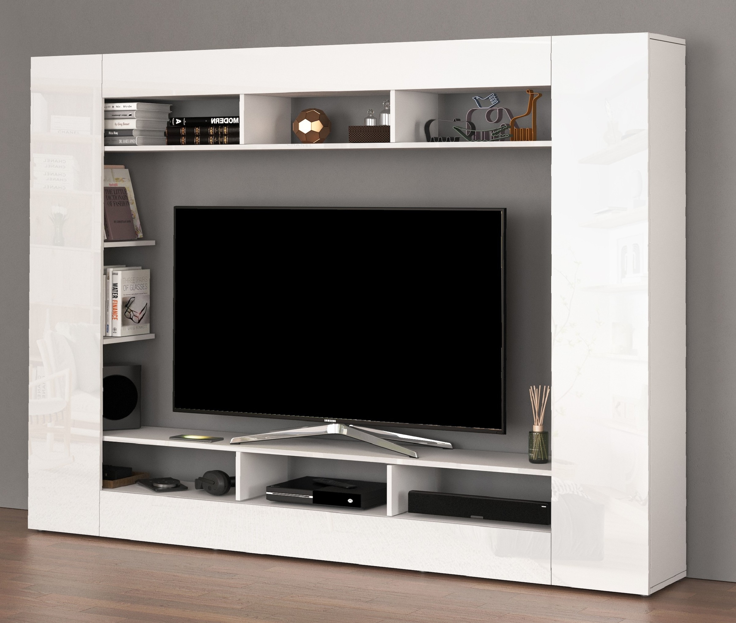 GOODproduct Wohnwand »SPEED, TV-Wand, hochglanz lackiert,ideal für TV-Geräte bis zu 65 Zoll« 1 Stk. tlg.
