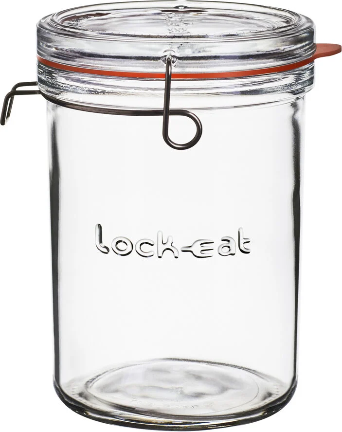 Luigi Bormioli Lock-eat sylteglas med patentlåg 1 liter Transparent, orange