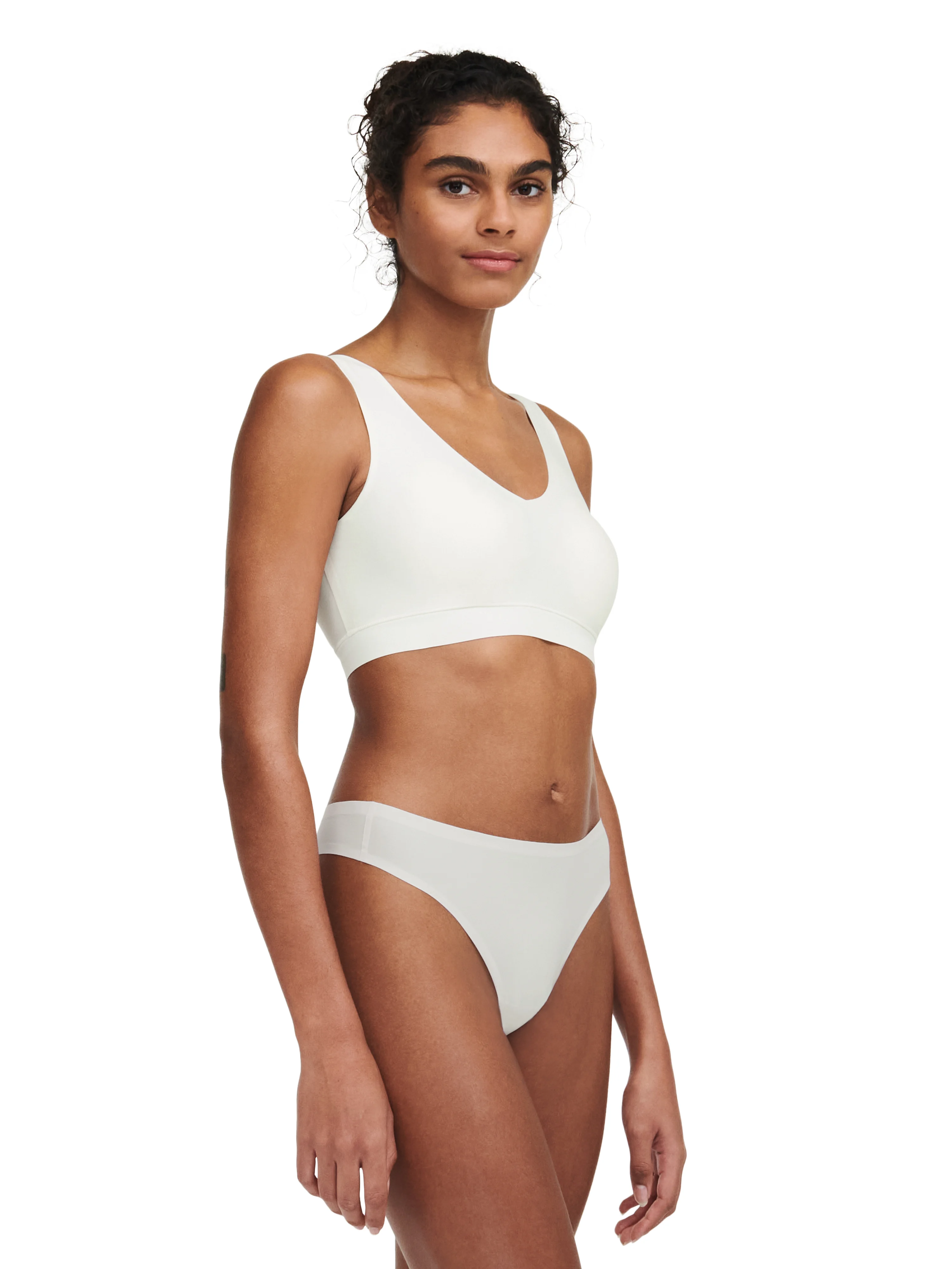 SOFTSTRETCH - Brassière coques v neck | Beige