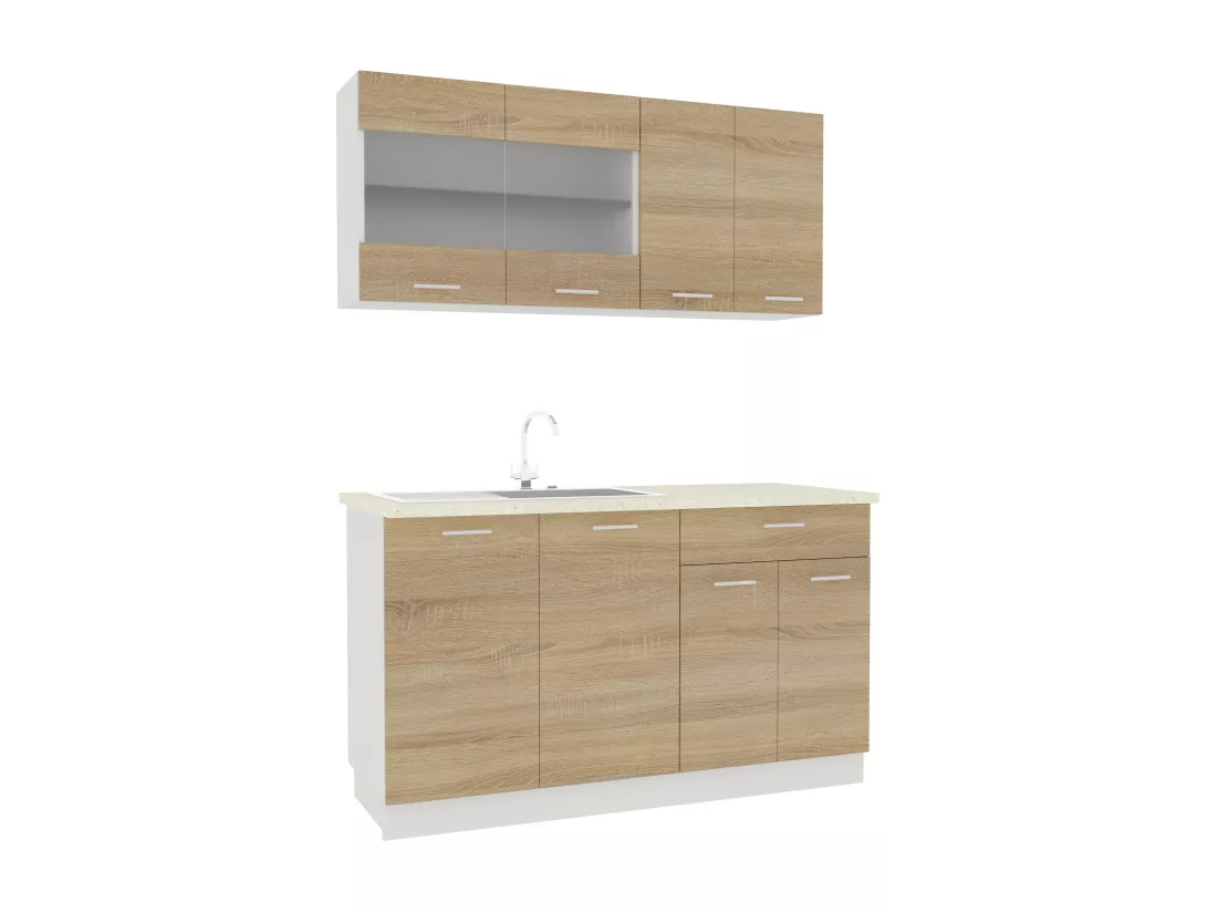 Cuisine simple Ligne de cuisine 140 cm Esilo