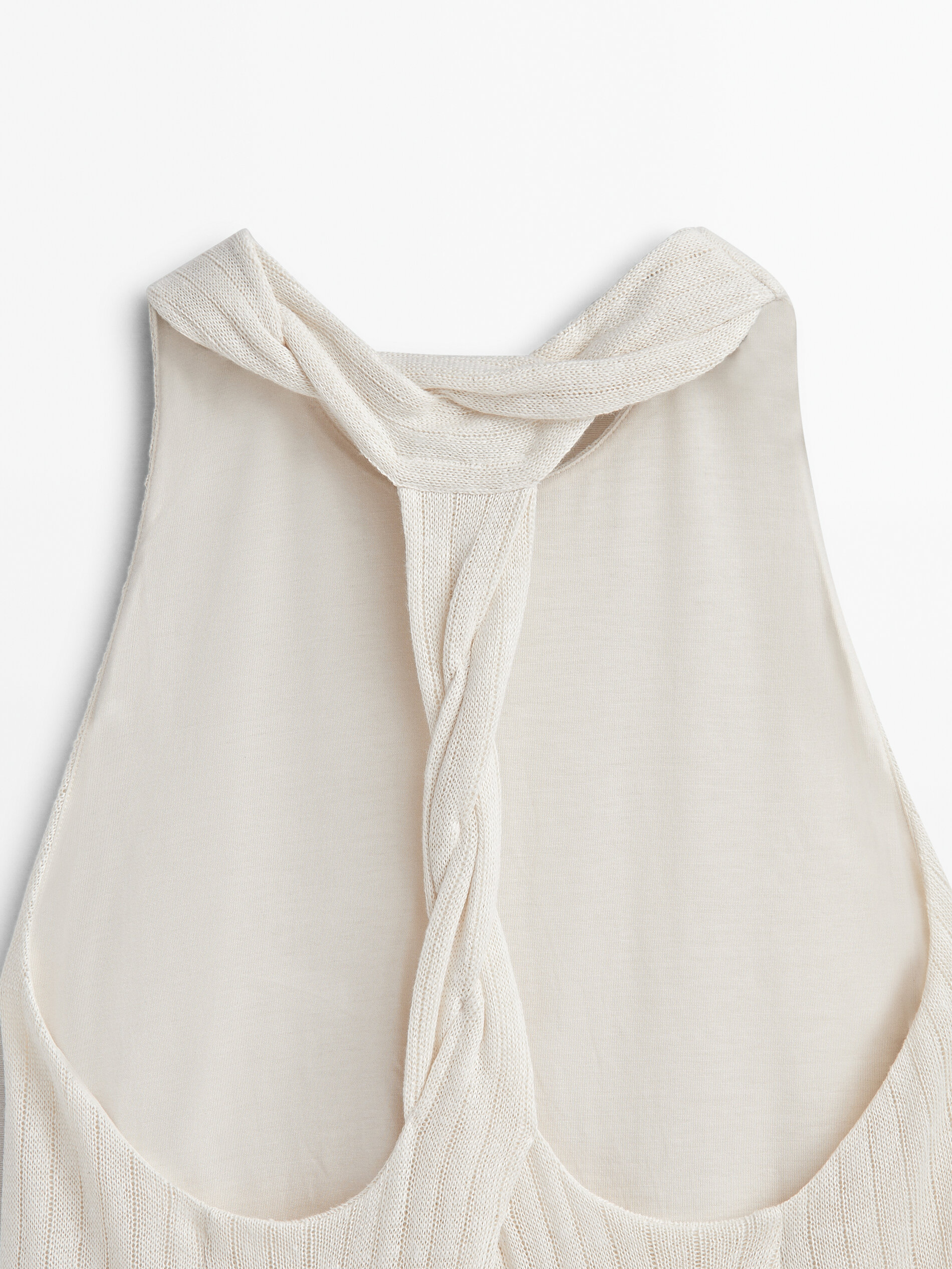 Vestido estruturado com detalhe trançado nas costas - RAW
