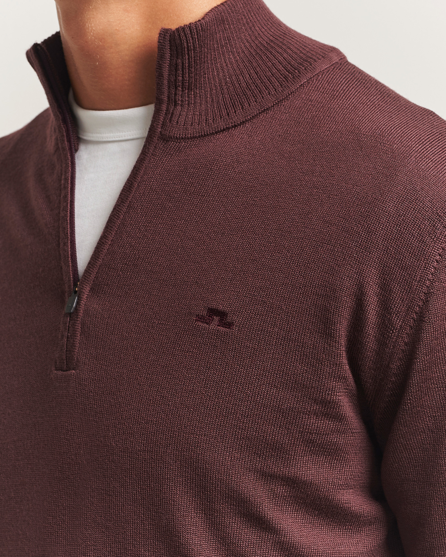 J.Lindeberg Kiyan Merino Half Zip Huckleberry