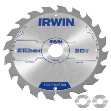 Irwin cirkelzaagblad 210x30,20&16 mm 20t