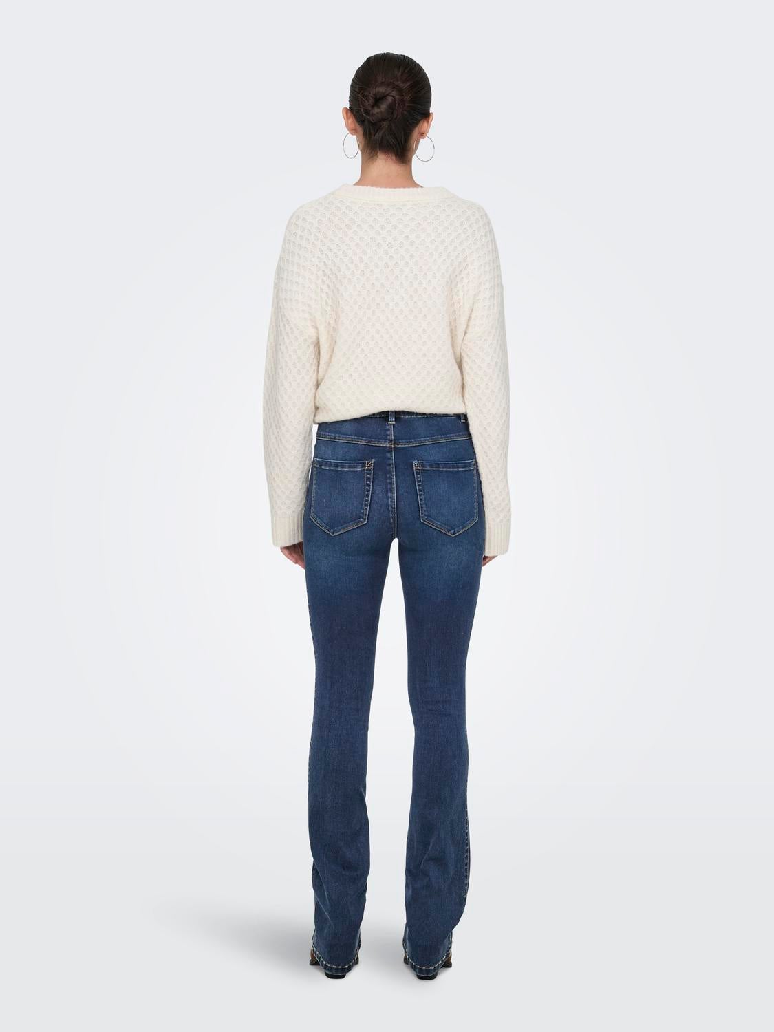 ONLROYAL Hohe Taille Ausgestellt Jeans Dark Blue Denim