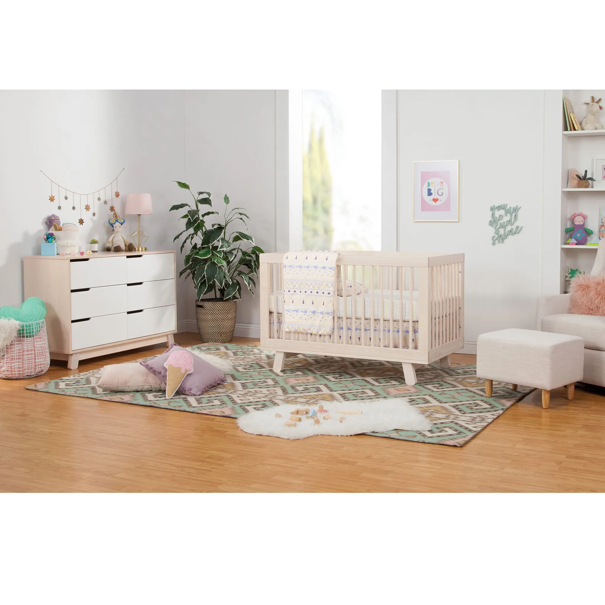 Babyletto Bureau 6 Tiroirs Hudson - Naturel Lavé  Blanc