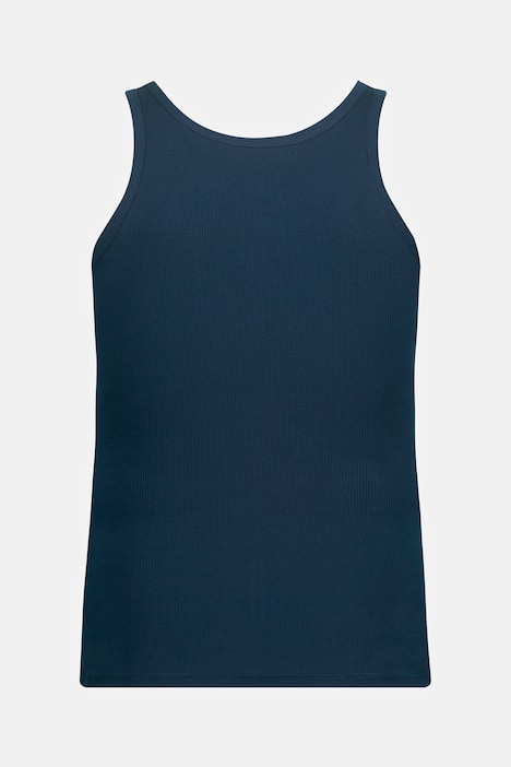 Tank Top, Rippe, ärmellos, bis 8XL