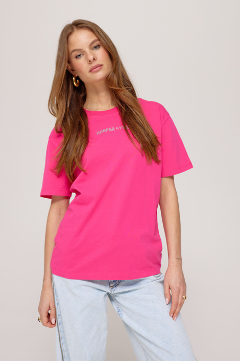 Harper & Yve roze dames t-shirt