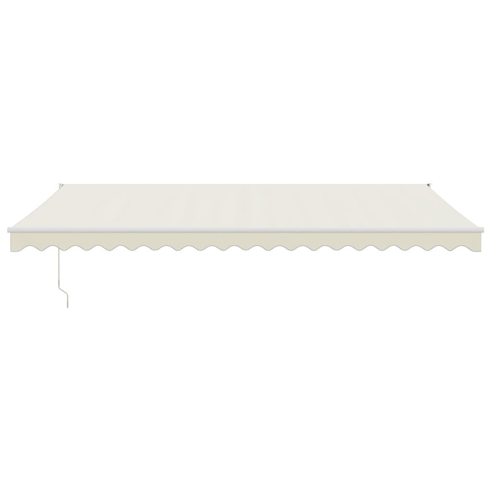 Auvent rétractable crème 5x3 m tissu et aluminium