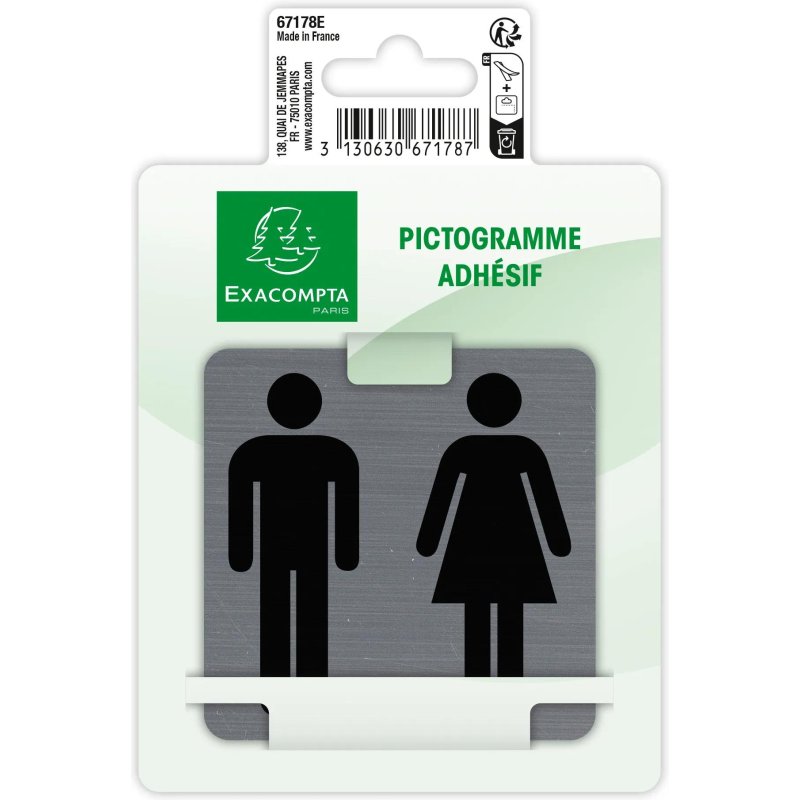 Plaque de signalisation 'Toilettes Dame/Homme'