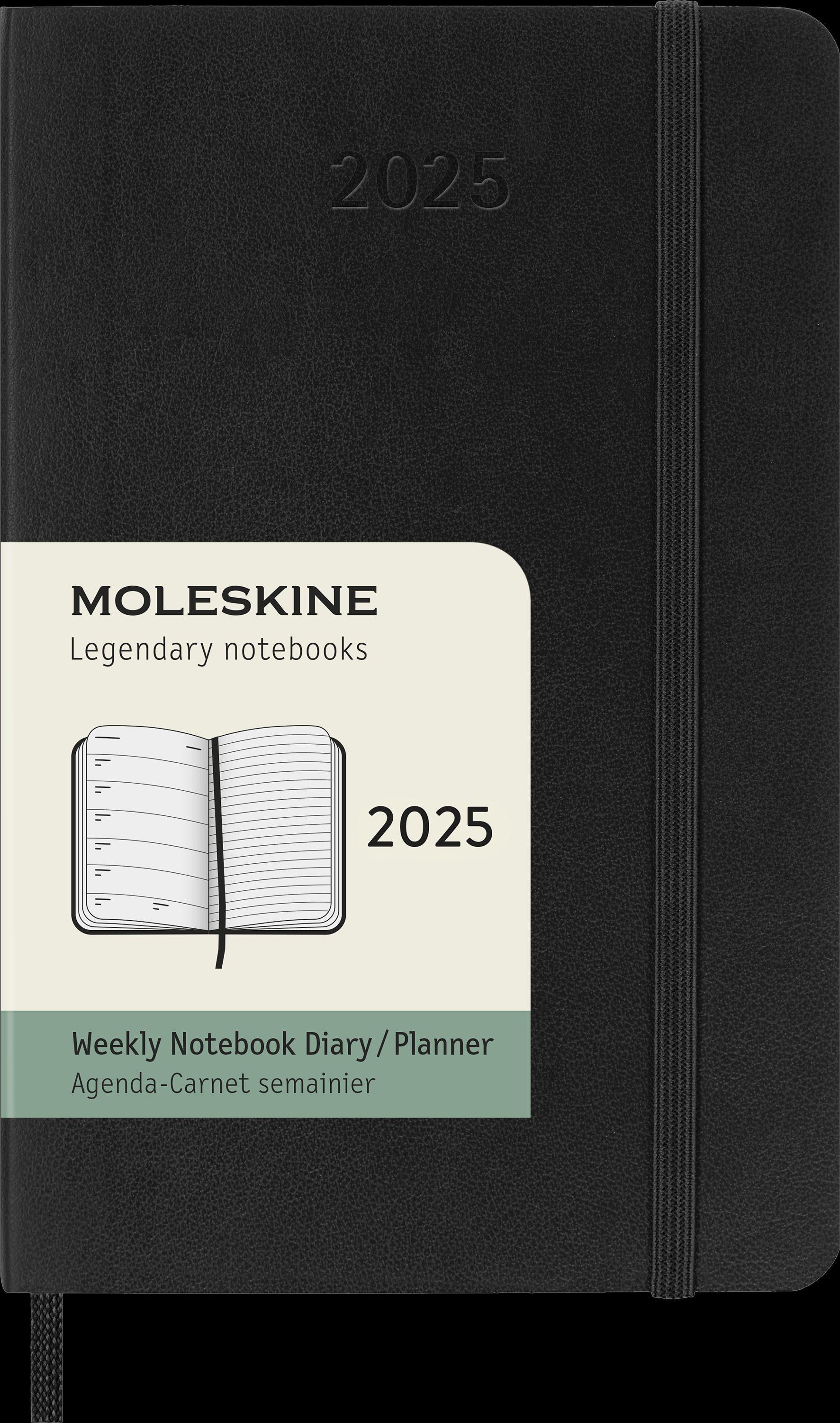 Moleskine 12 Monate Wochen Notizkalender 2025, Pocket/A6