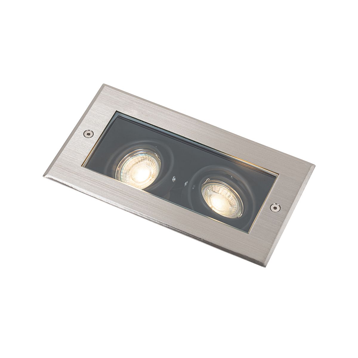 Smart grondspot staal 2-lichts verstelbaar IP65 incl. 2 GU10 50mm - Oneon