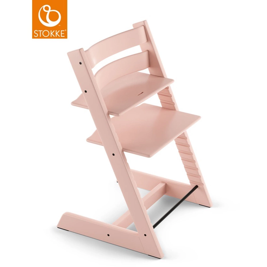 STOKKE® Mega Tripp Trapp® Set Hochstuhl Buche Serene Pink inkl. Newborn Set™ Grey und Baby Set Serene Pink