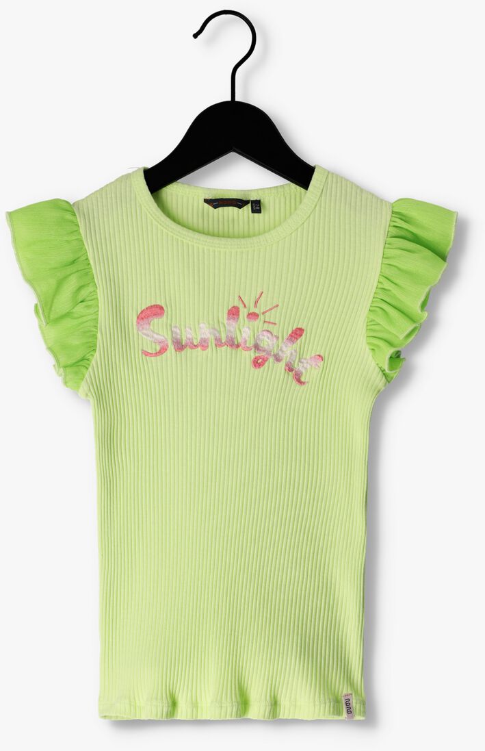 NONO groene nono t-shirt kamsi rib jersey tshirt